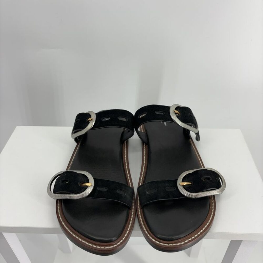 rag & bone Black Suede Buckle Sandals - Picture 2 of 5